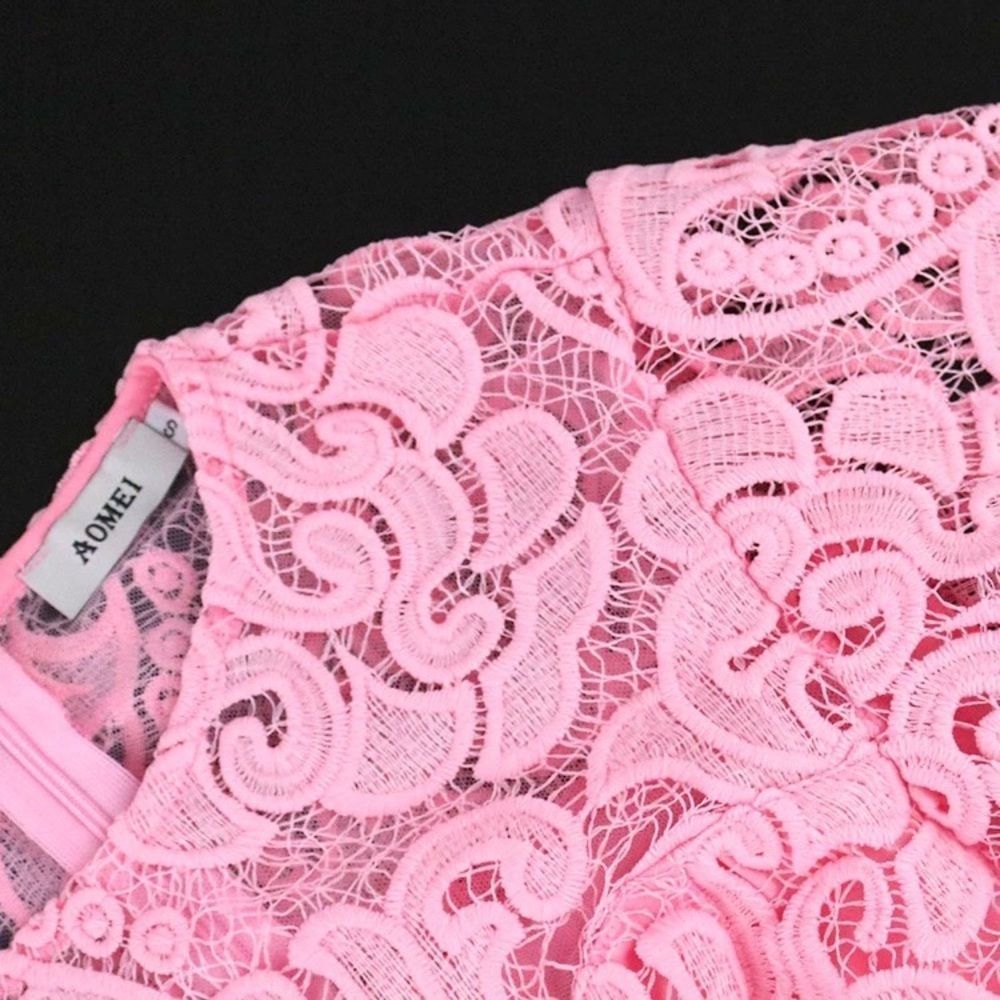 Pink Beautiful sexy lace dress - Picture 5 of 6